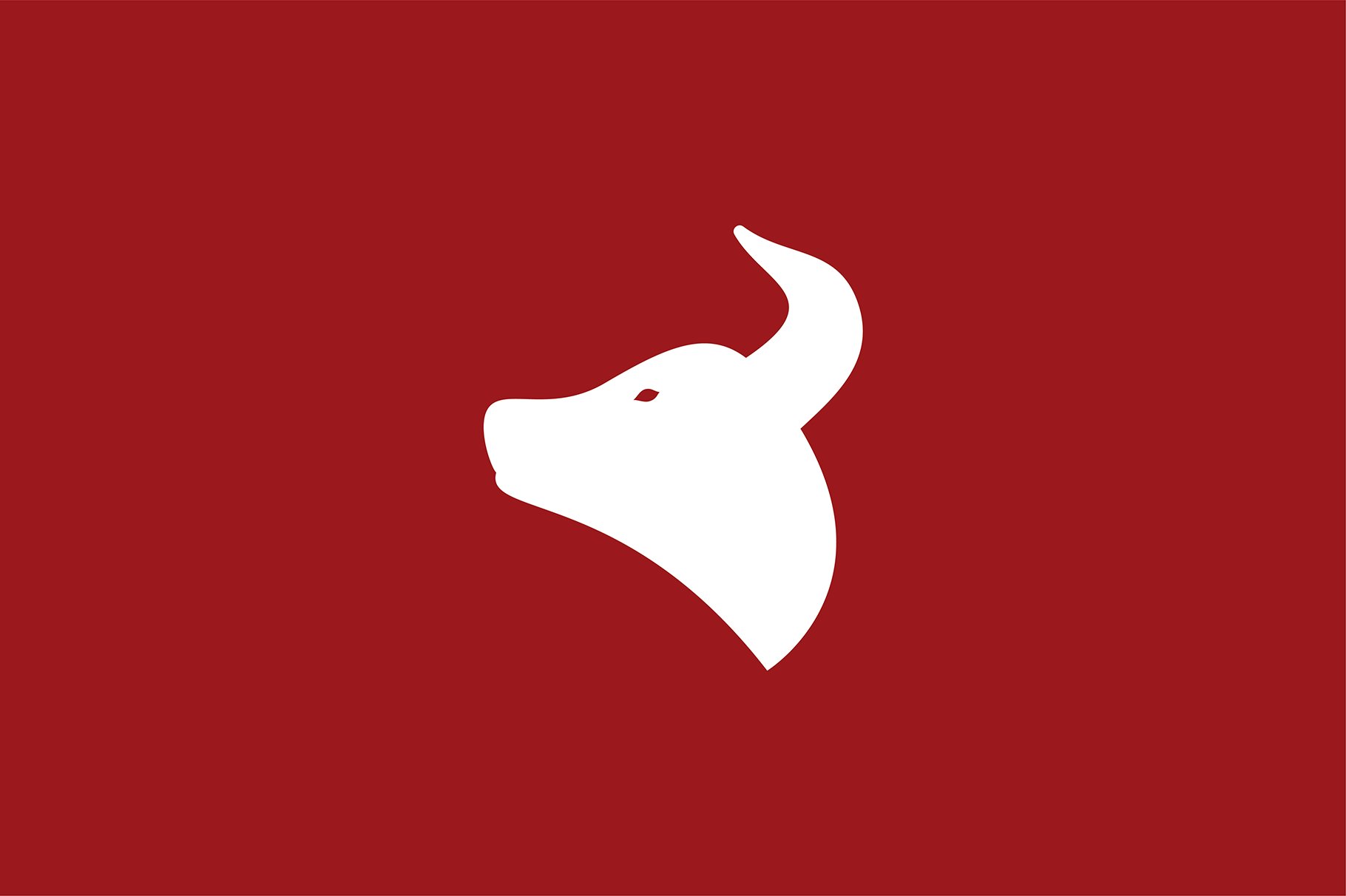 Bull Head Creative Flat Logo preview image.