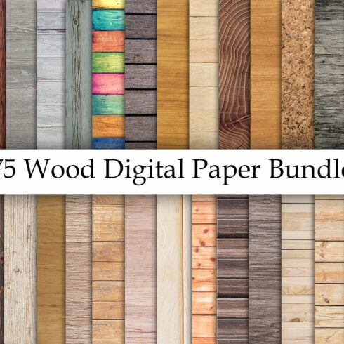 Wood Digital Paper, Wood Background cover image.