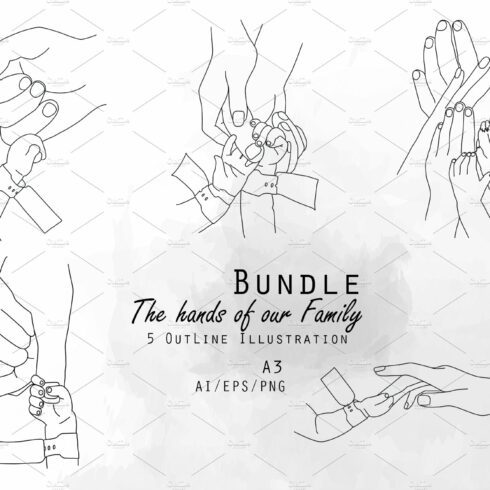 Bundle Outline Family Hands Minimal cover image.