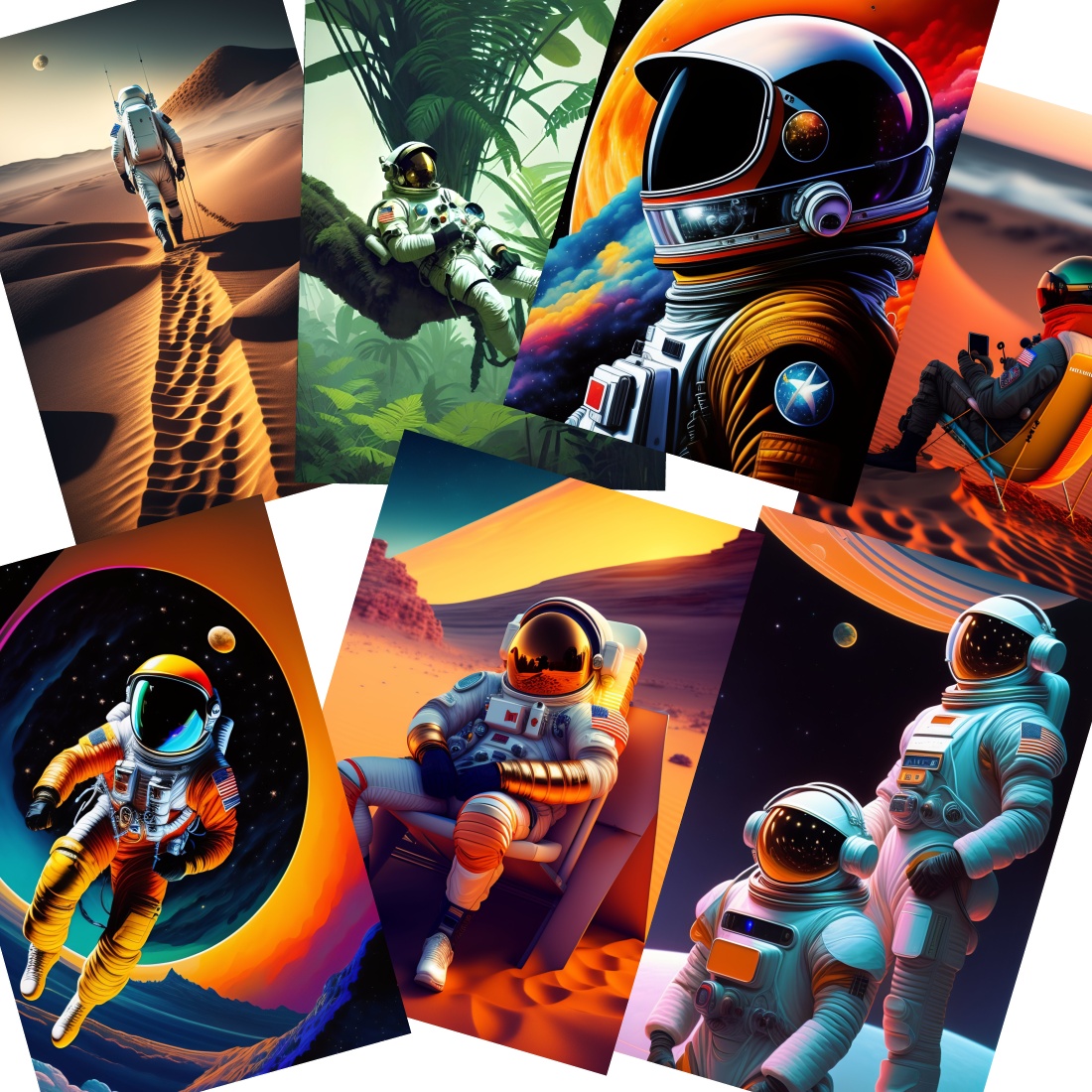 Bundle of Astronaut Digital Art preview image.