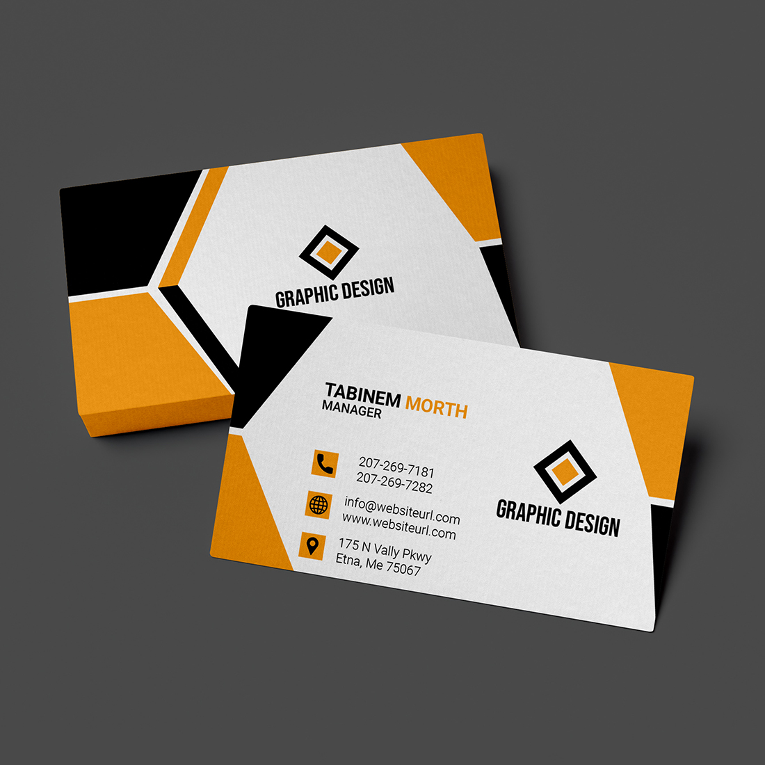 Business Card Template preview image.