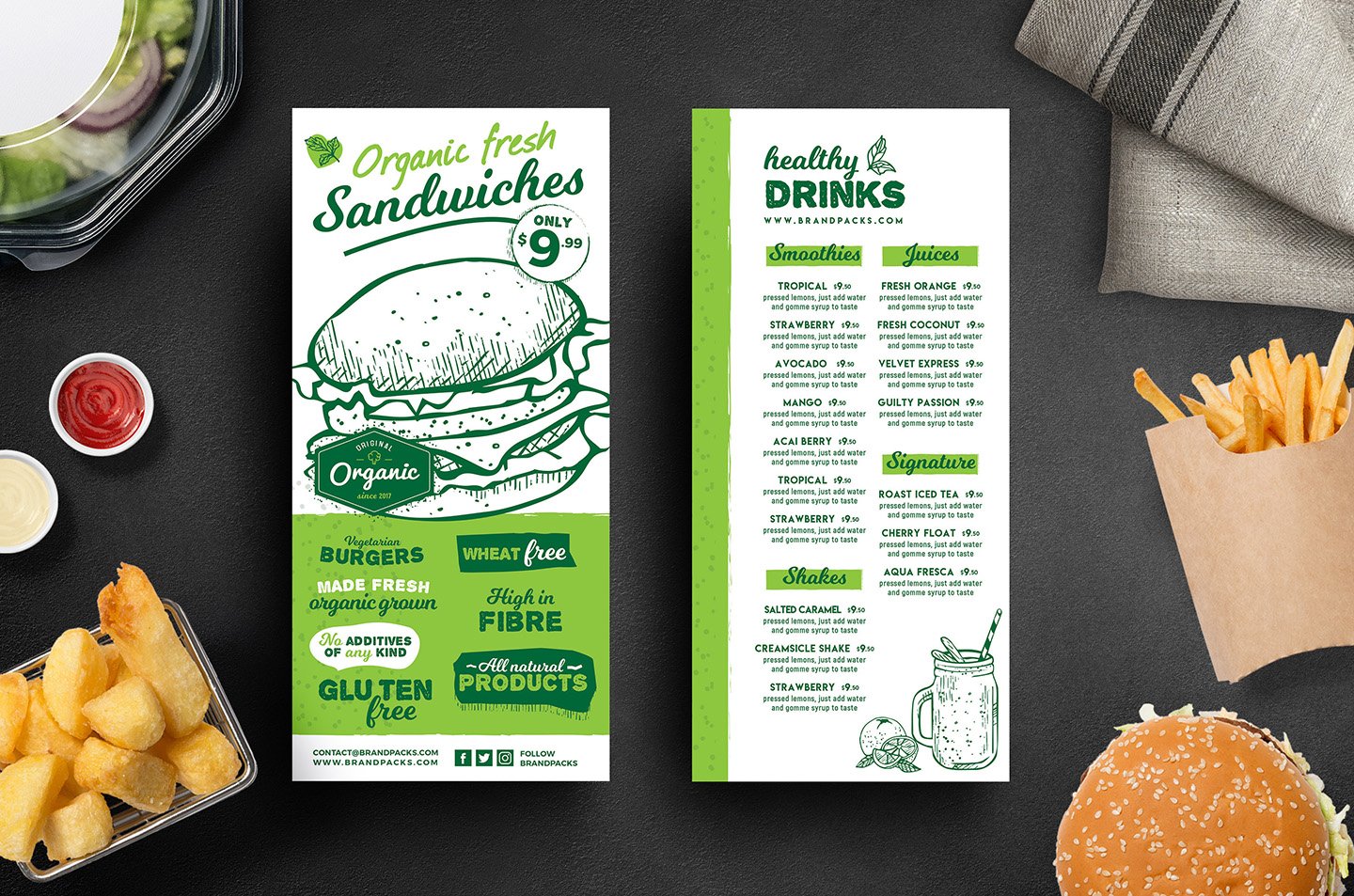 DL Menu Flyer Template cover image.