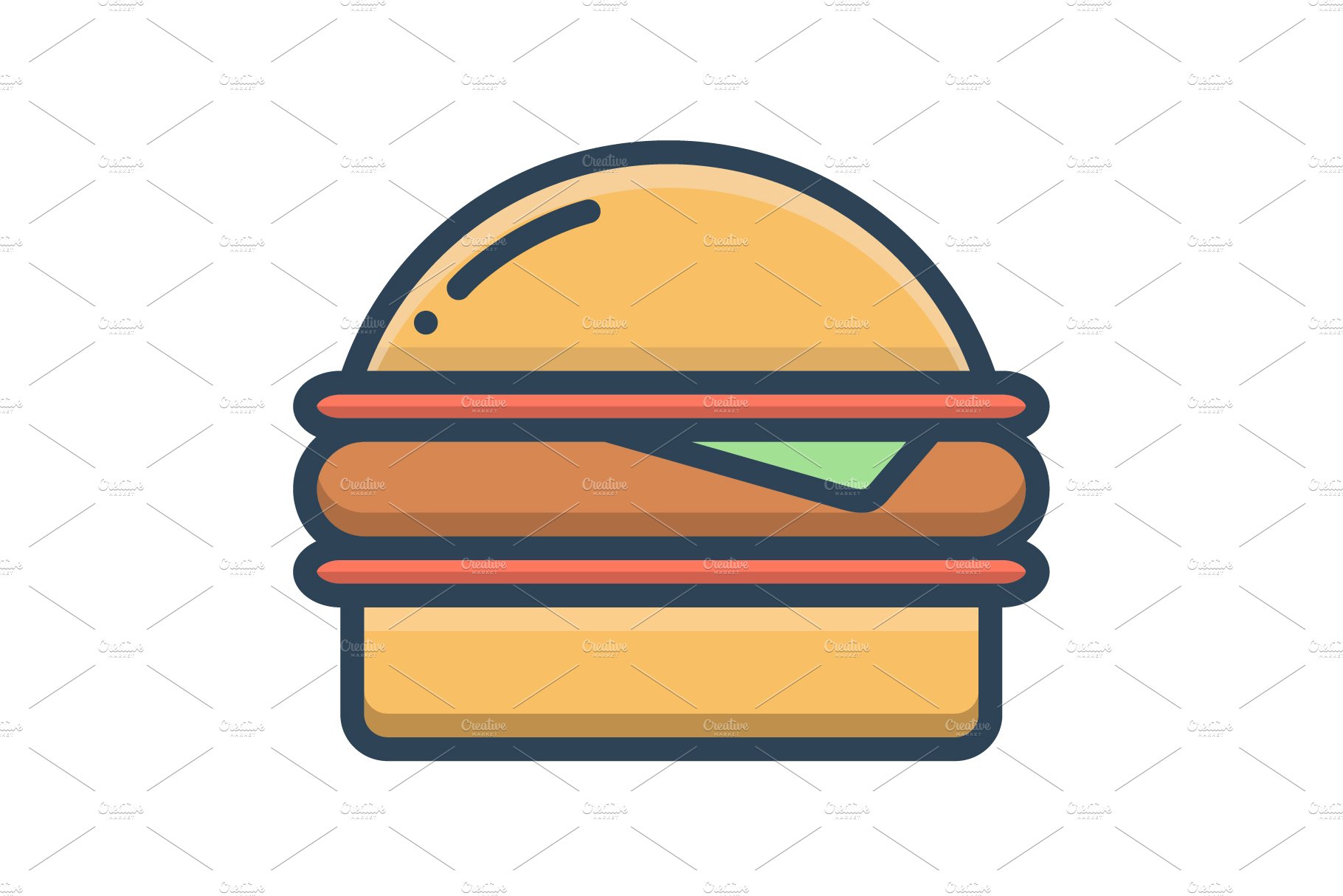 Burger hamburger icon cover image.