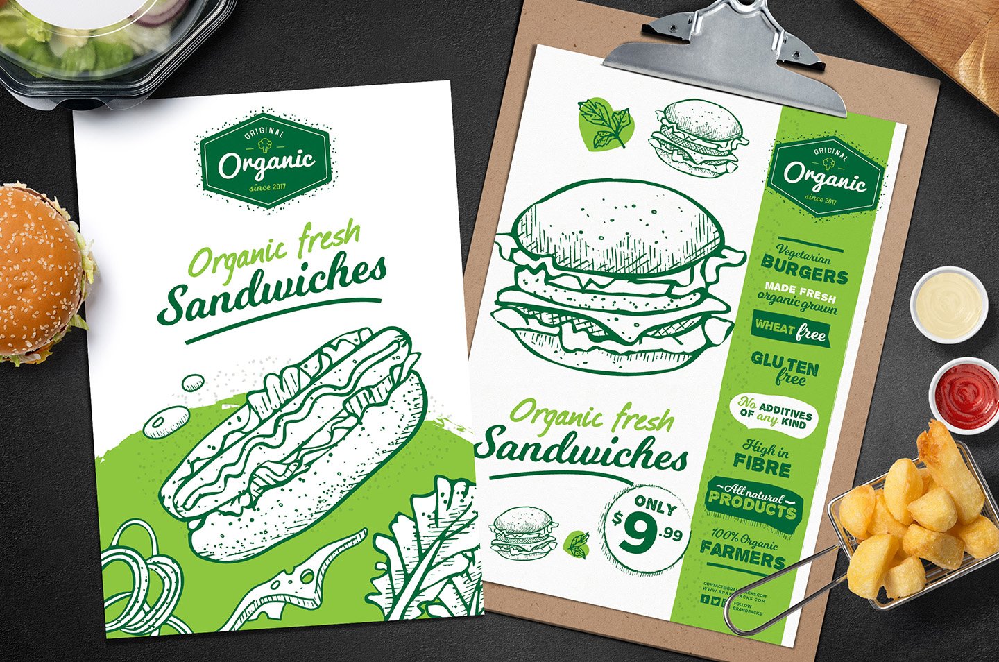 A4 Burger Menu Templates cover image.