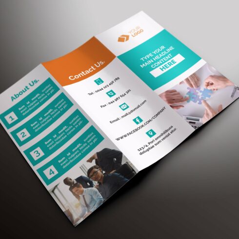 Business Trifold Brochures cover image.