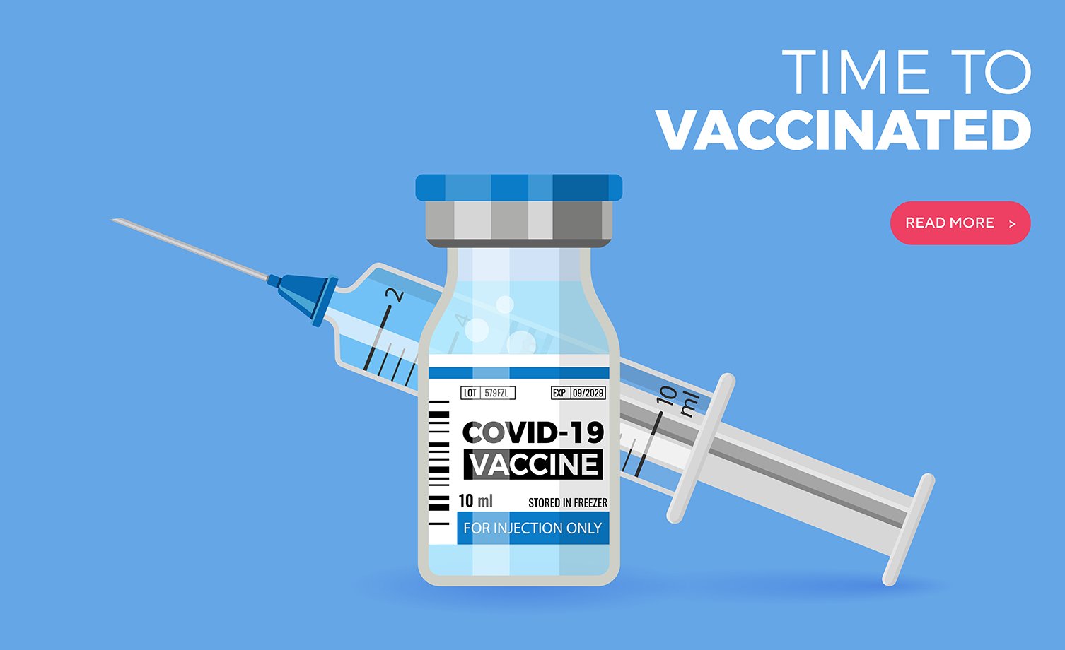 Covid-19 coronavirus vaccine syringe preview image.