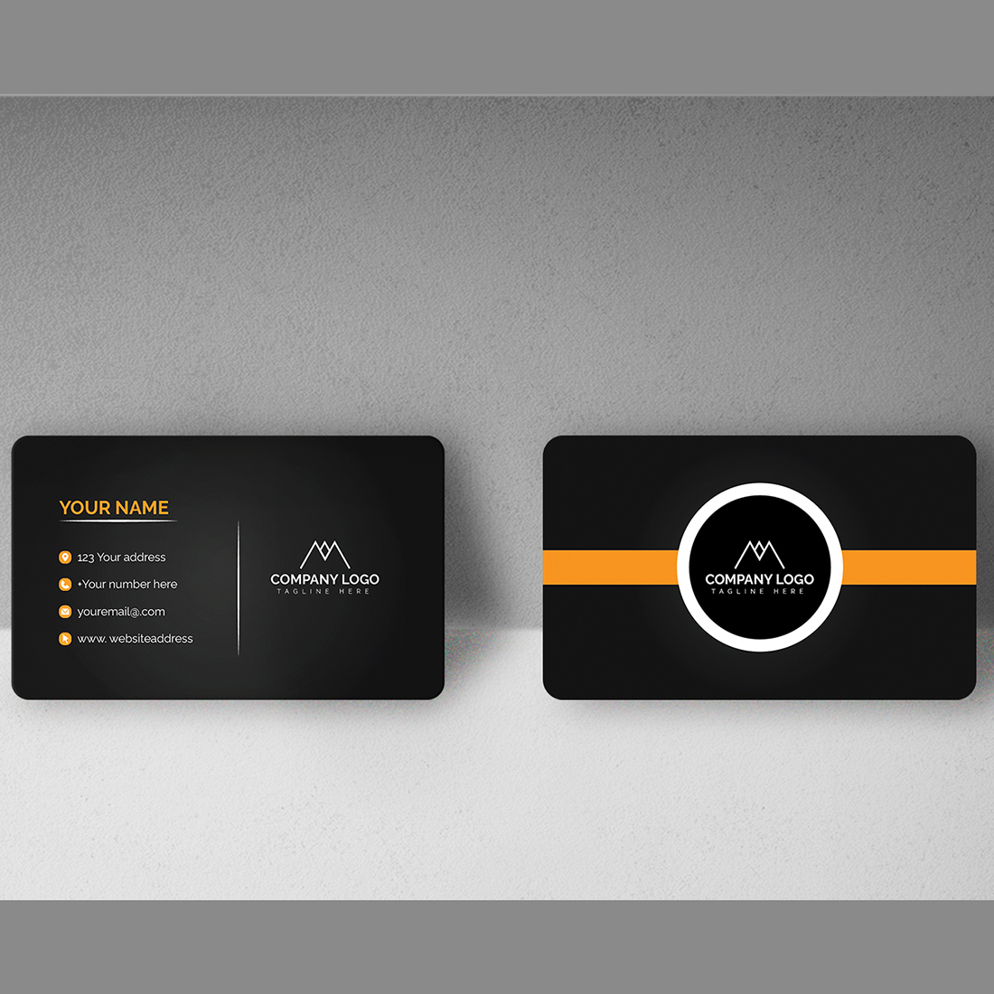 Corporate Business card template preview image.