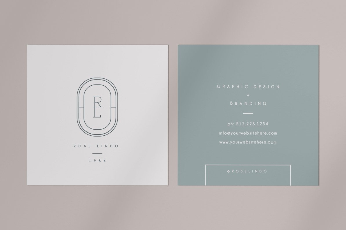 Business Card Design Template preview image.