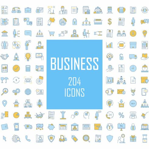 Business industry development icons cover image.