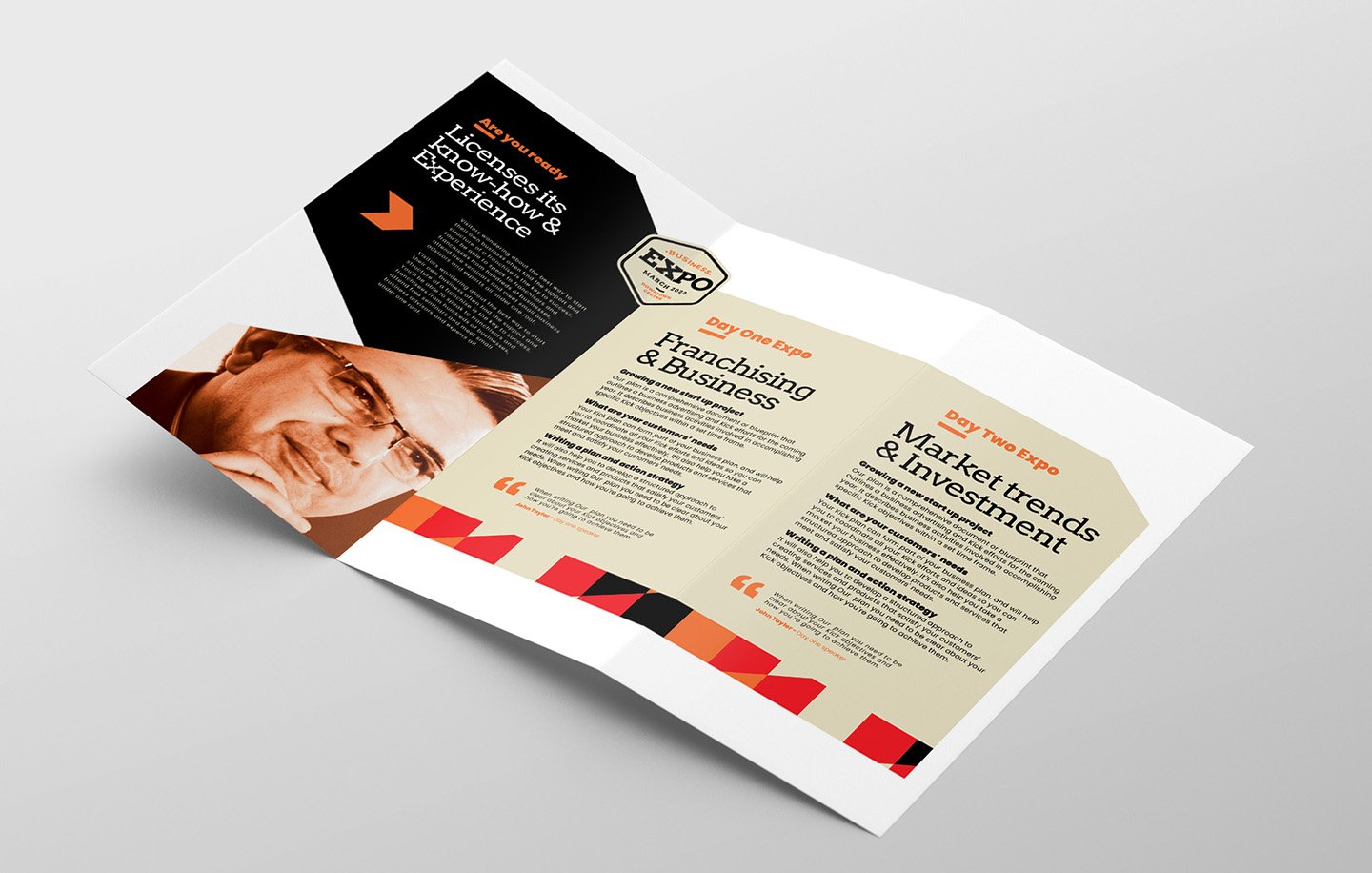 Business Event Trifold Brochure preview image.