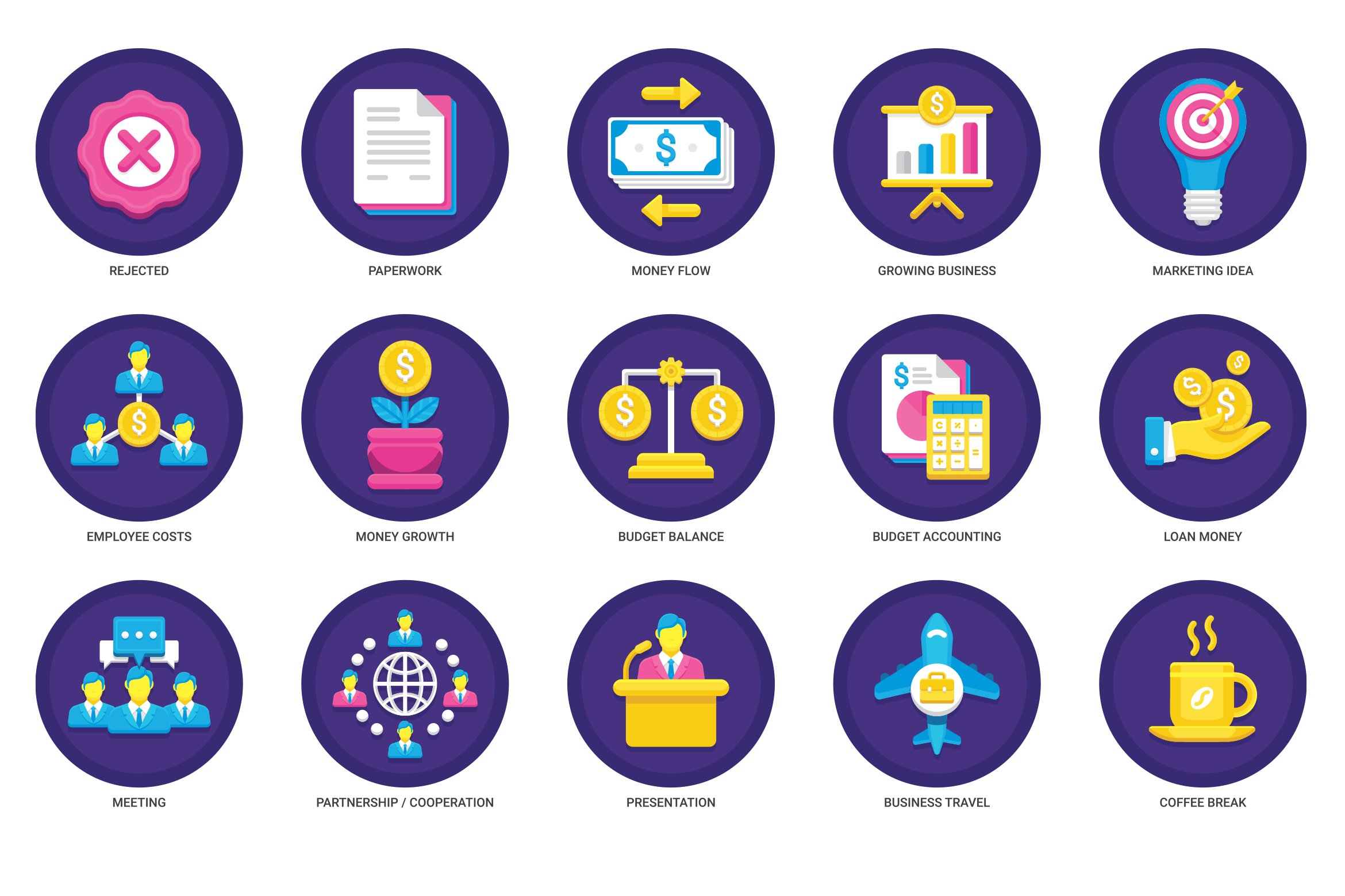 business flat icons cm 28229 626