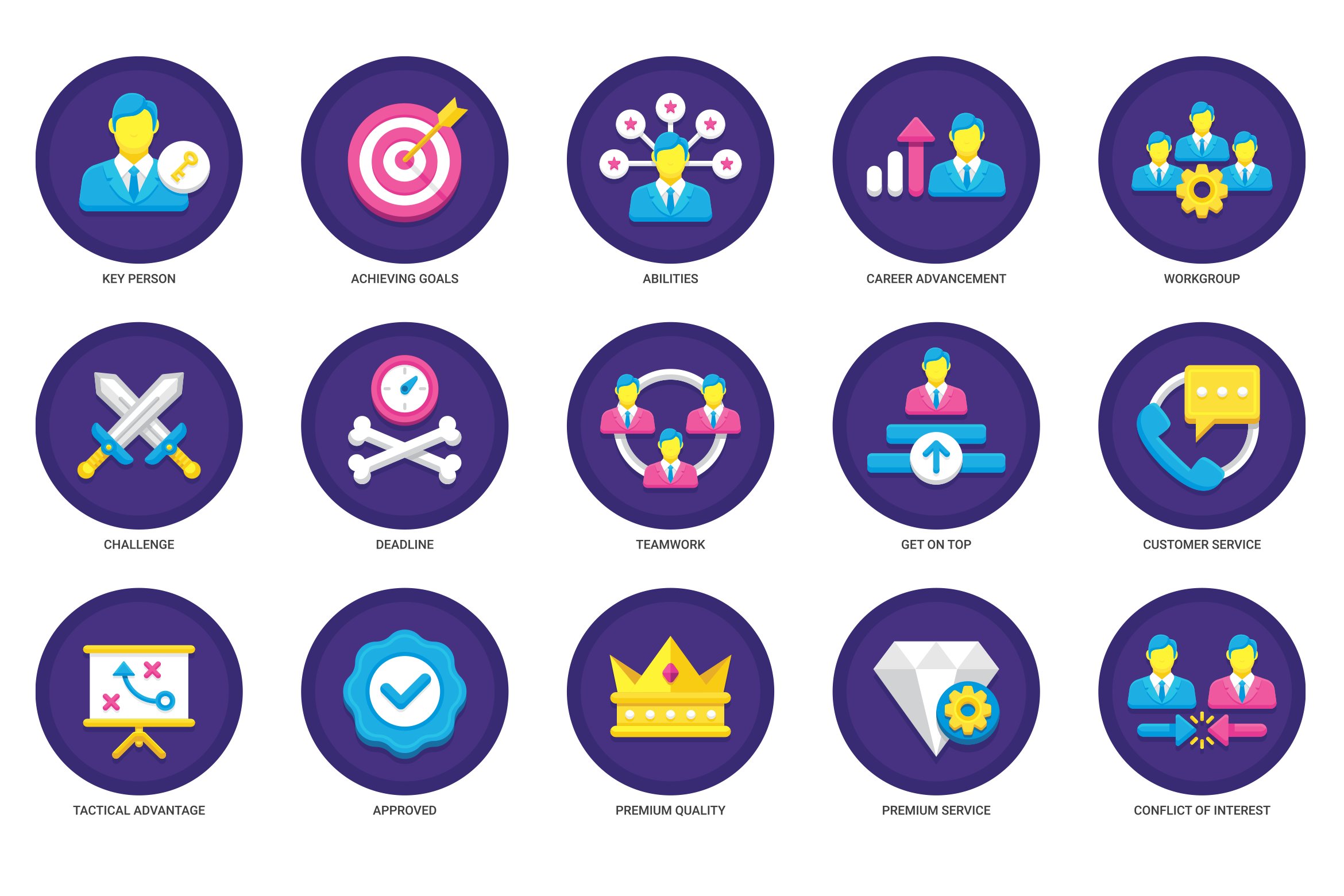business flat icons cm 28429 577