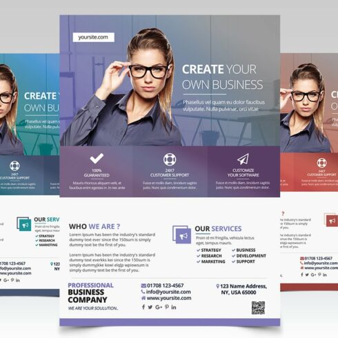 Create Business - PSD Flyer Template cover image.