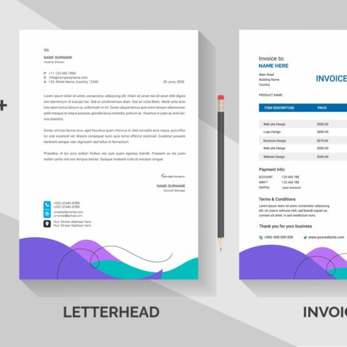 Invoice with Letterhead cover image.