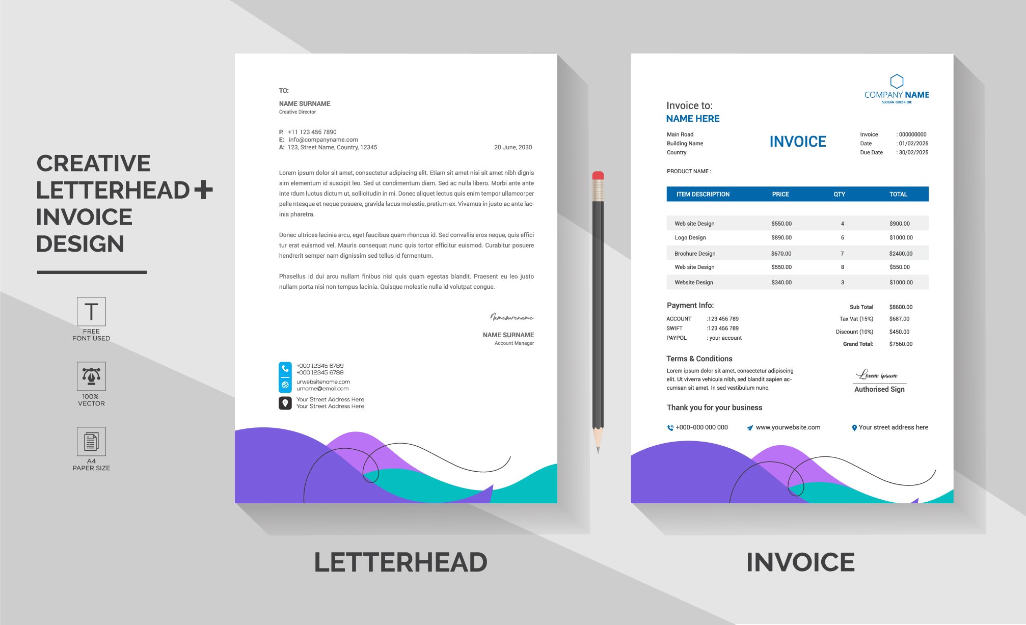 Invoice with Letterhead cover image.