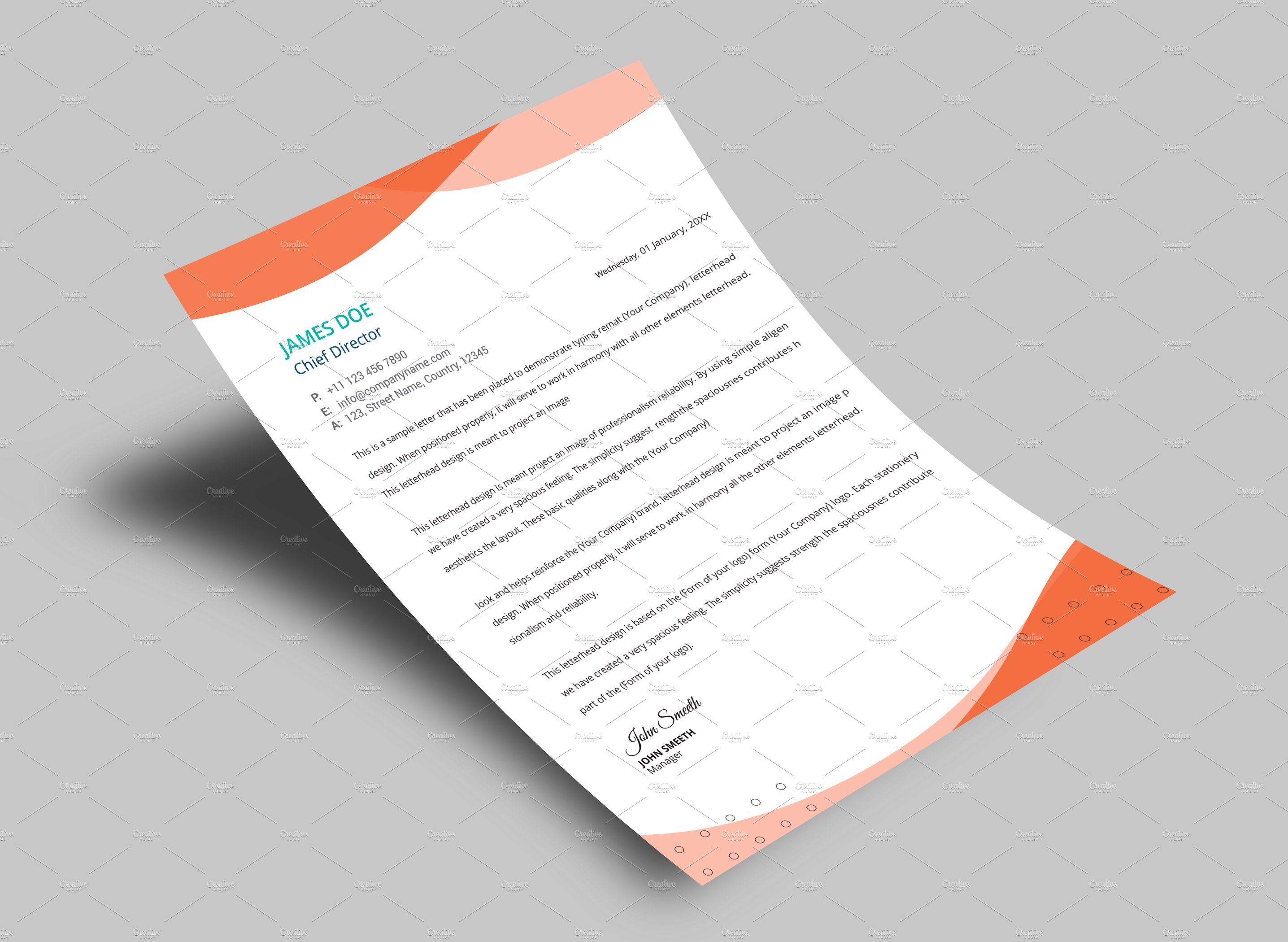 Invoice with Letterhead preview image.