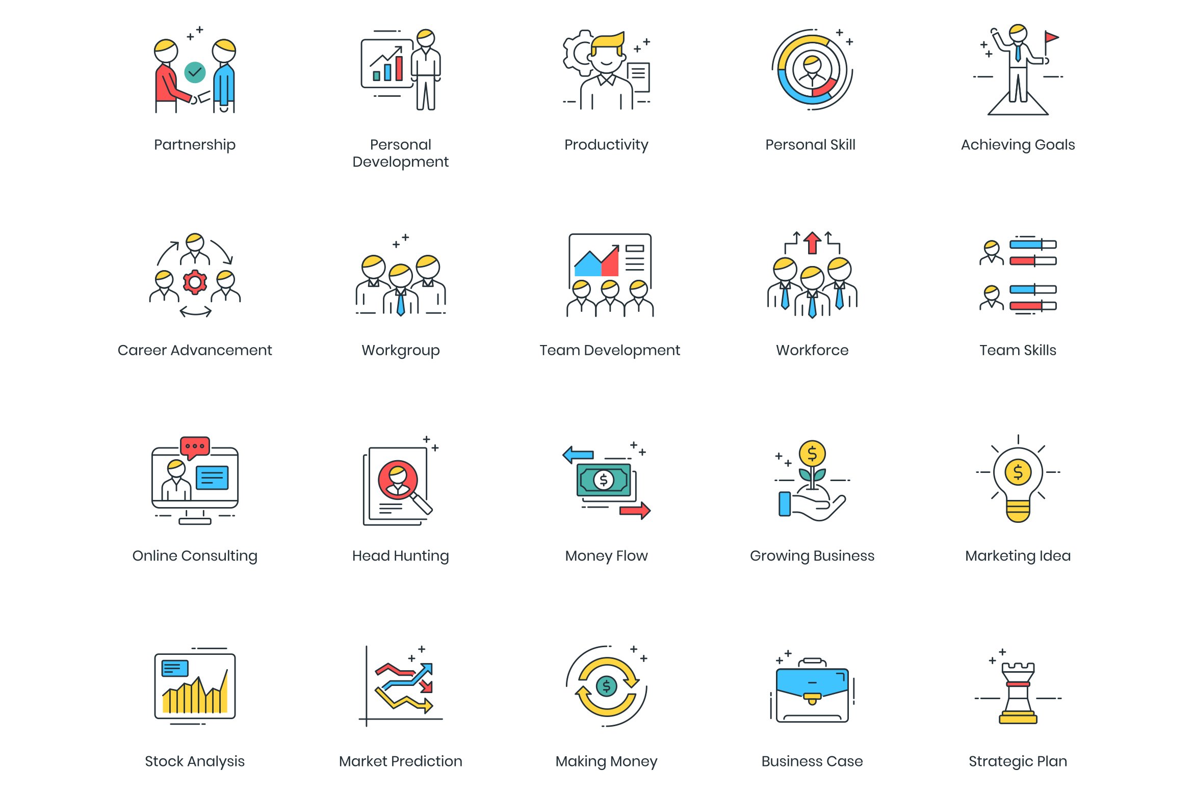 business modern icons elements 1 804