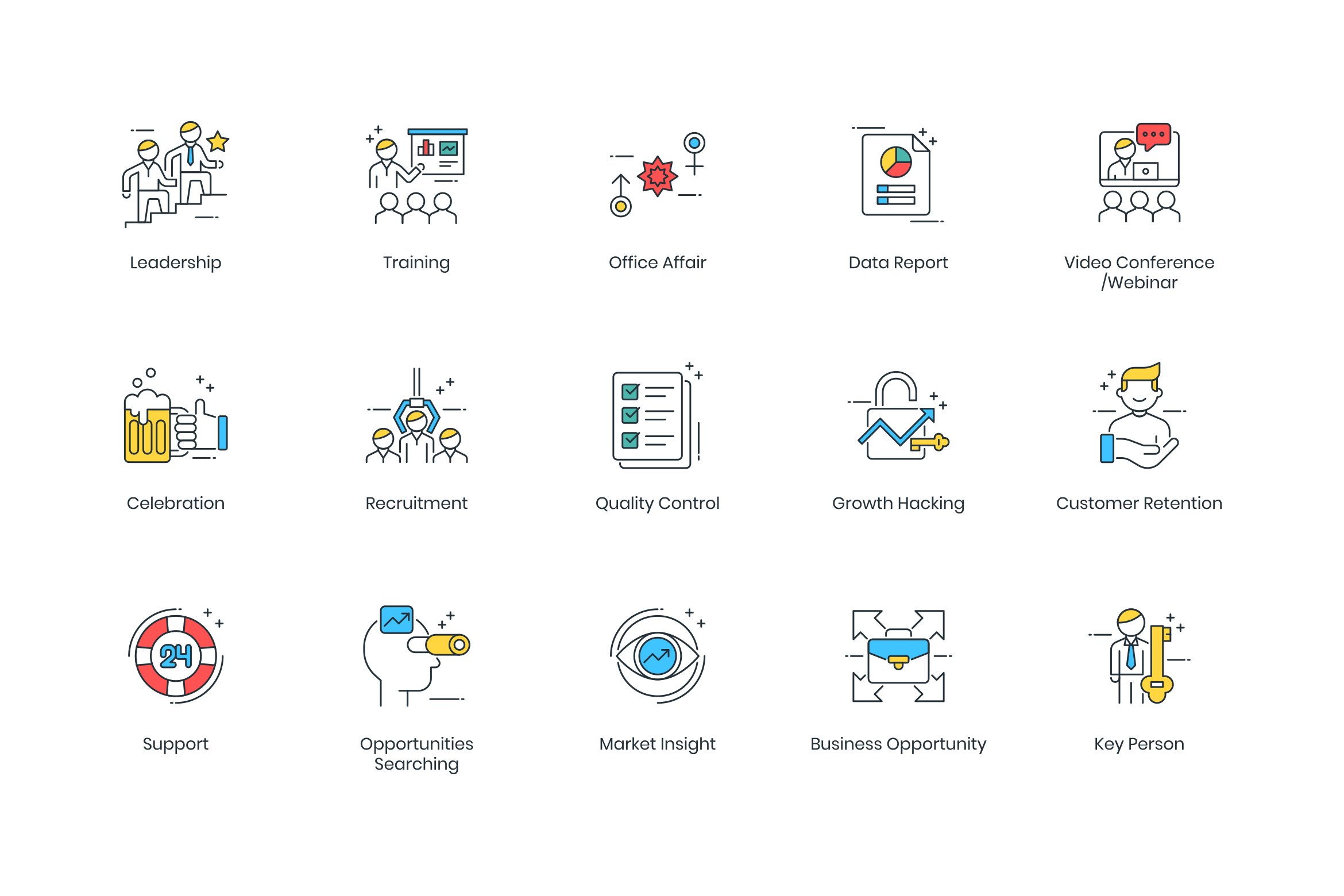 business modern icons elements 5 373