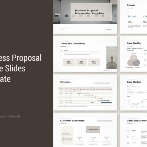 Business Proposal Google Slides cover image.