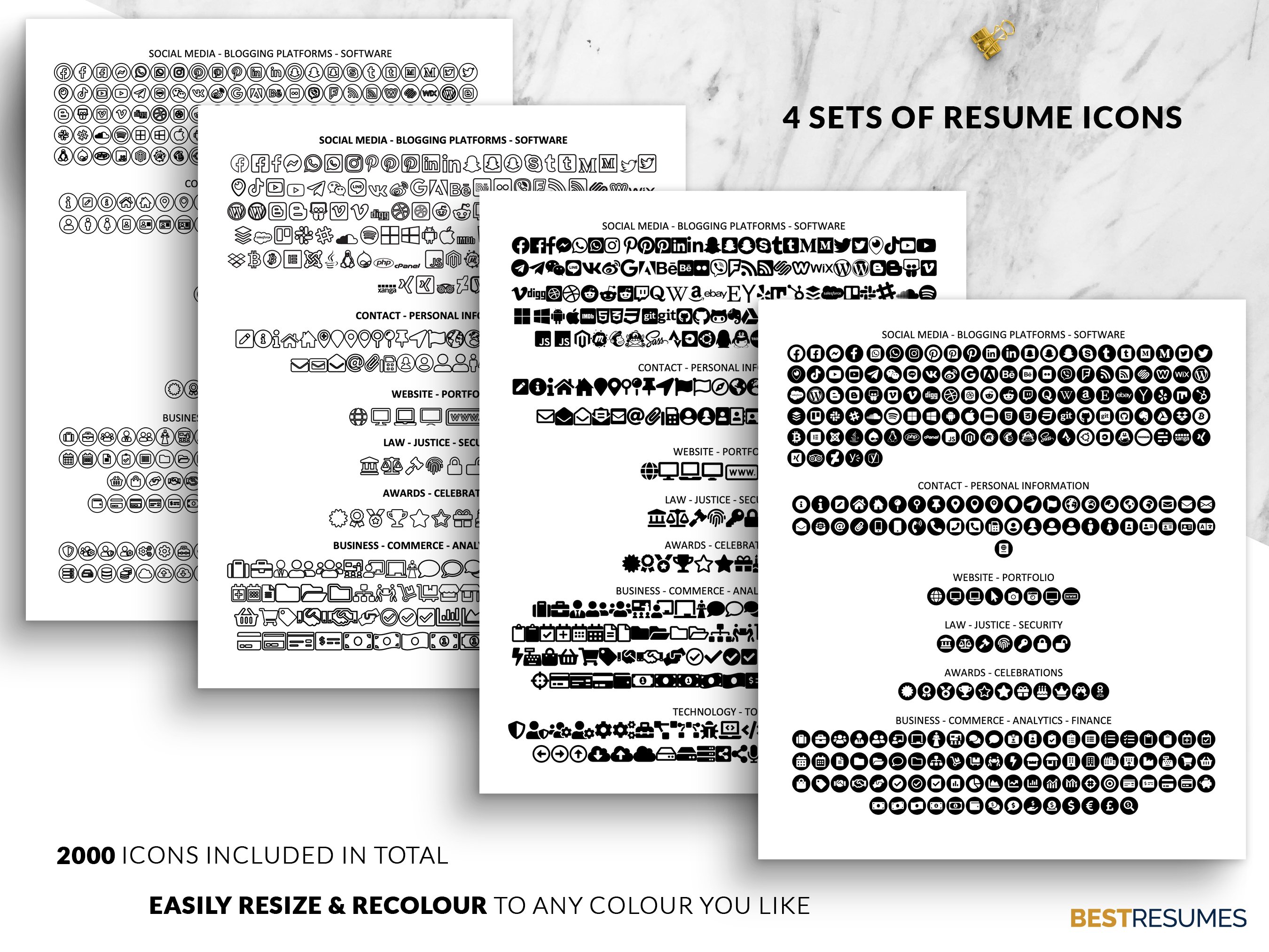 business resume template resume icons olivia williams 352