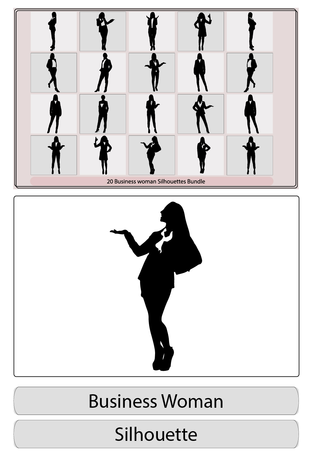 businesswomen silhouettes,Business people silhouettes,businesswomen posing silhouettes, pinterest preview image.