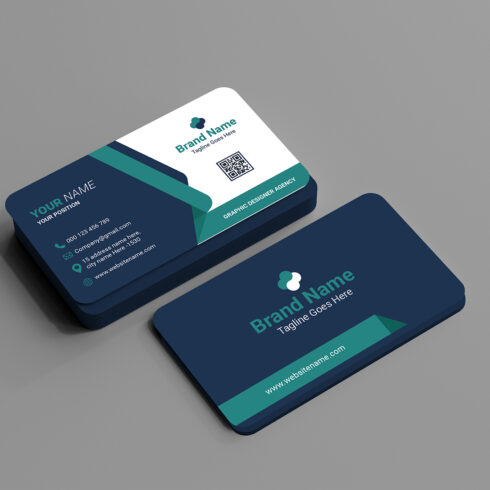 Corporate business card template cover image.