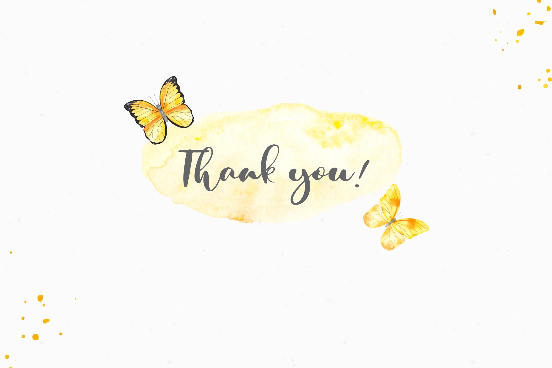 butterflies watercolor thank you 286