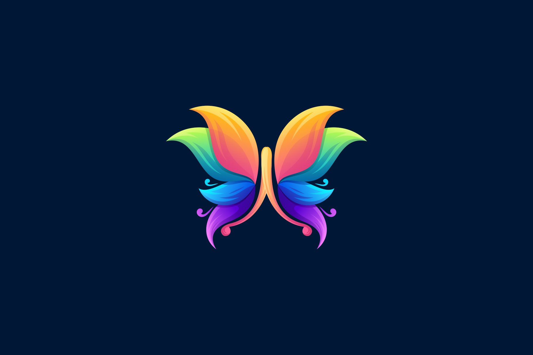 Butterfly Gradient Color Logo cover image.