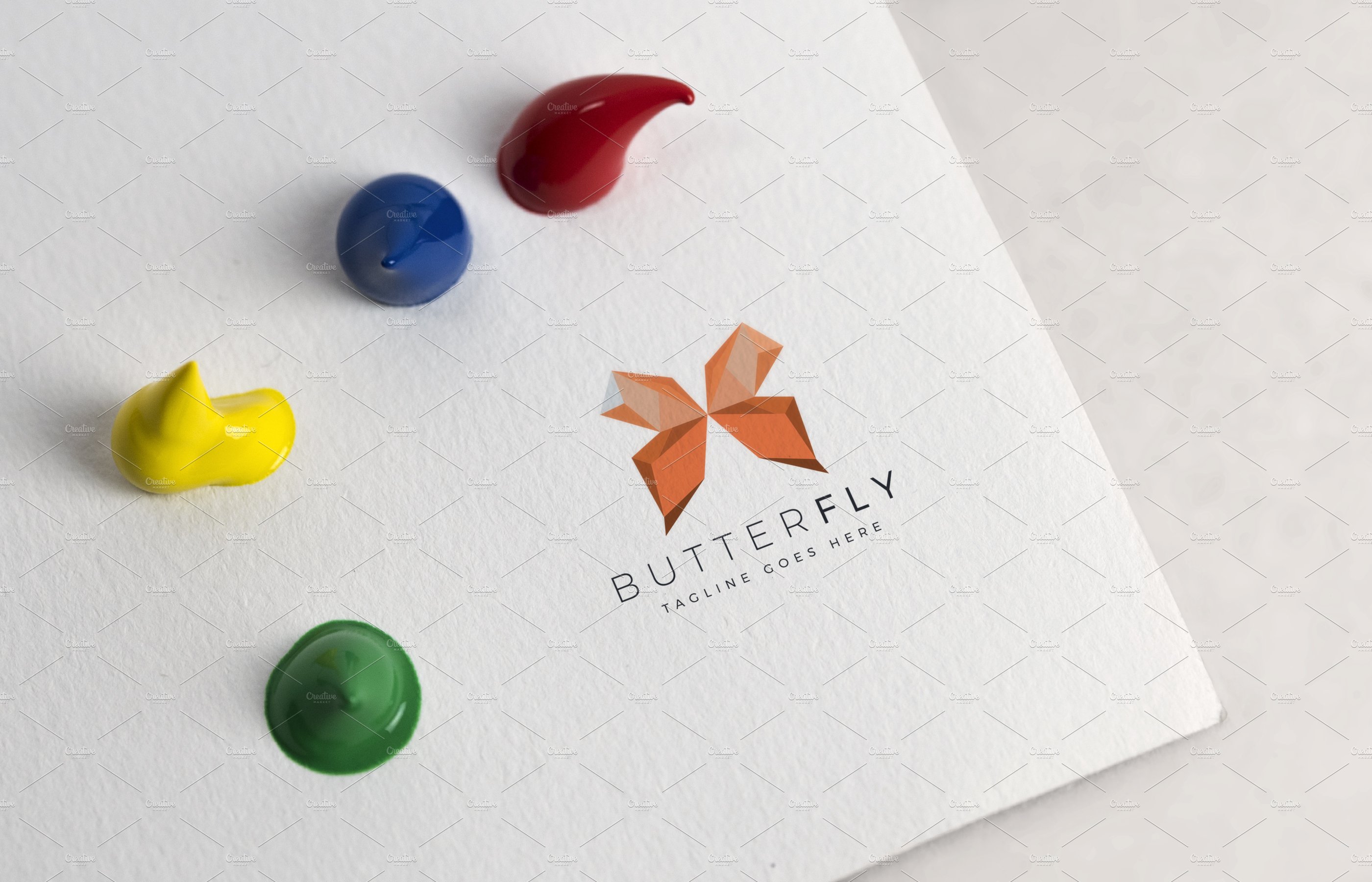 Butterfly Logo Template preview image.