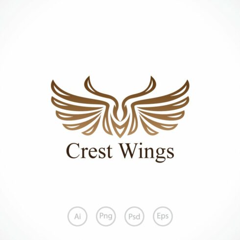 Butterfly Wings Crest Logo Template cover image.