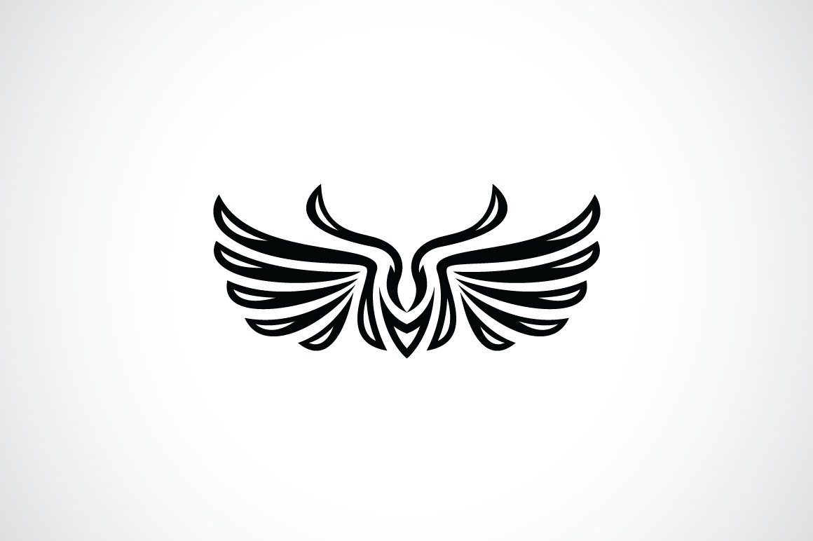 butterfly crest wings logo template 3 322