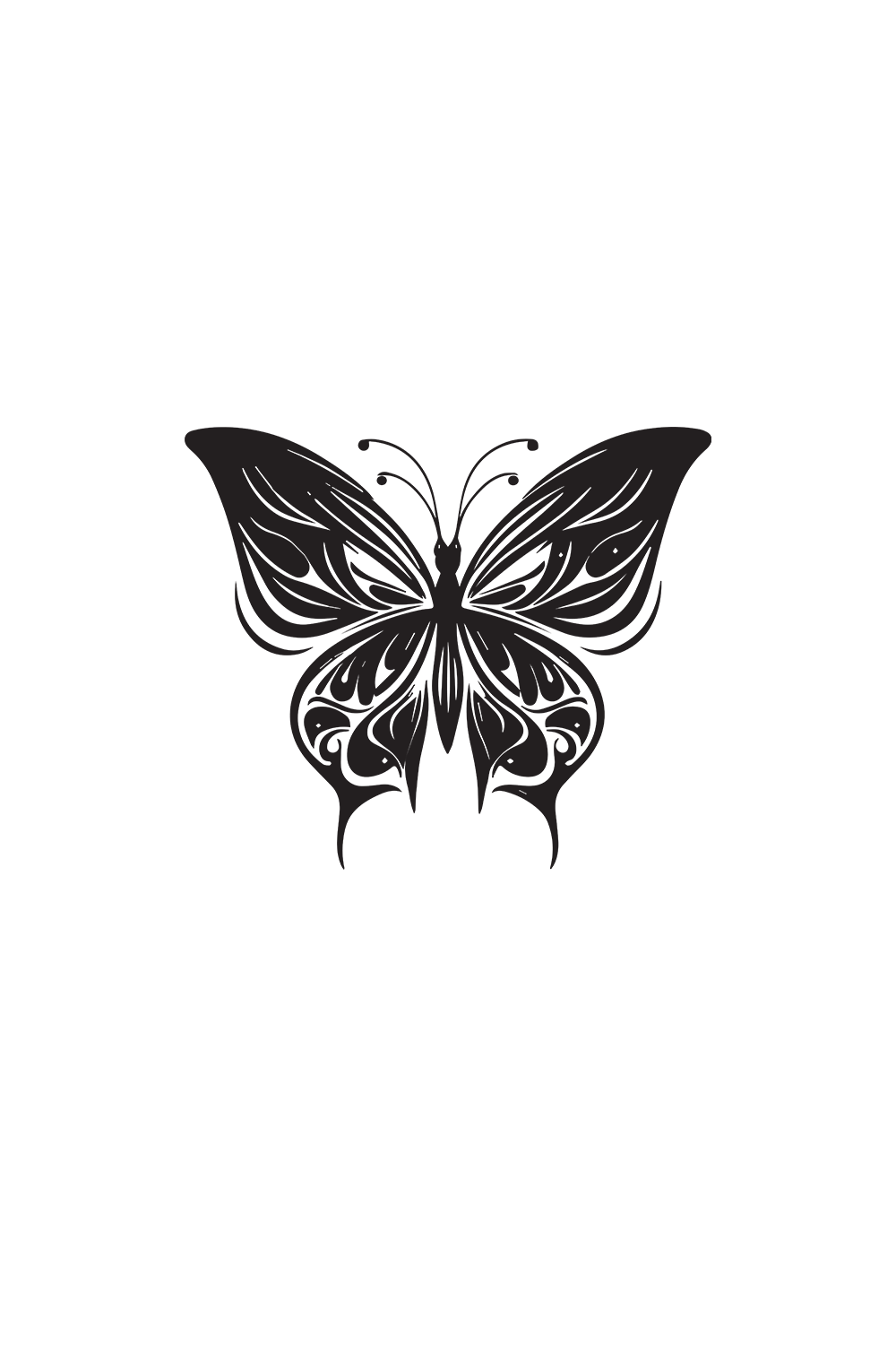 Vector Butterfly art pinterest preview image.