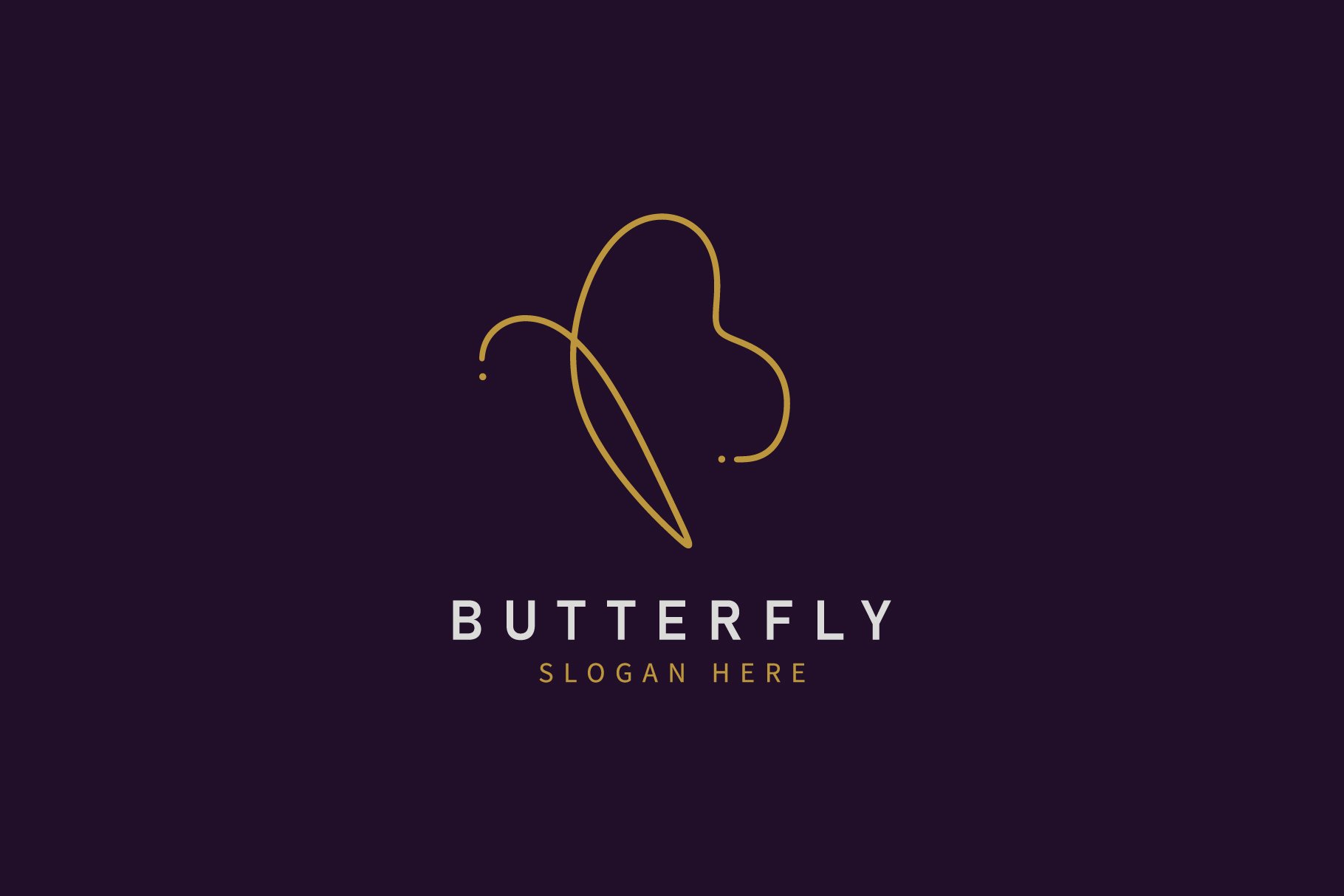Butterfly Logo Template preview image.