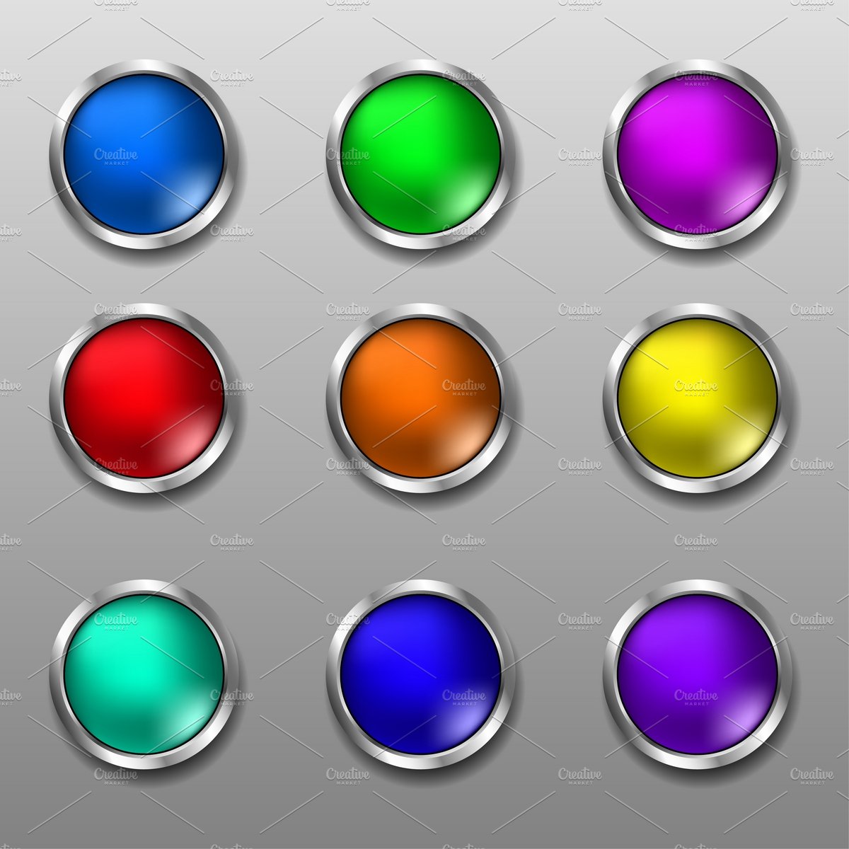 Set of Web buttons. cover image.