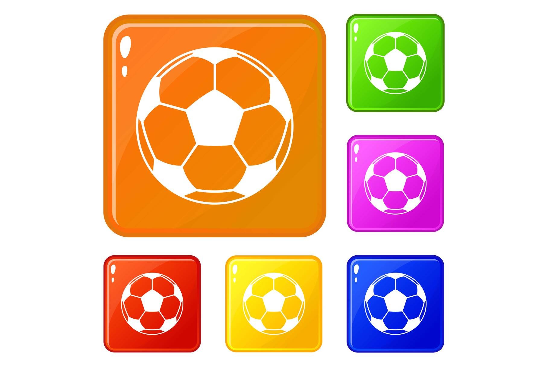 Football or soccer ball icons set cover image.