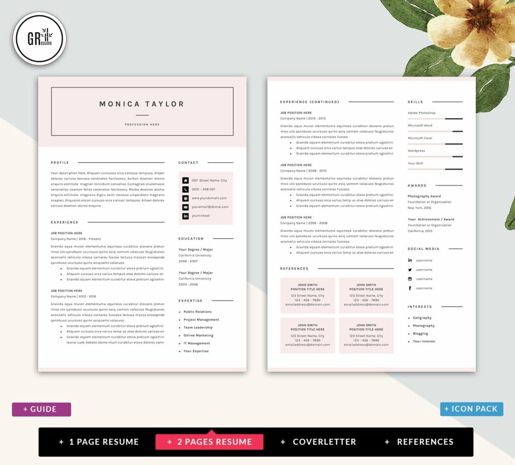 Creative CV Resume Template - 0122 – MasterBundles