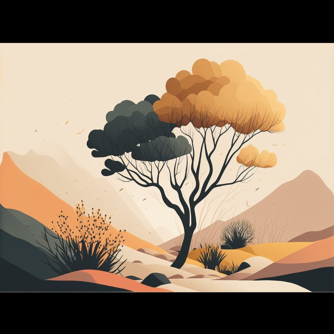 Minimalist Nature Midjourney Prompt preview image.