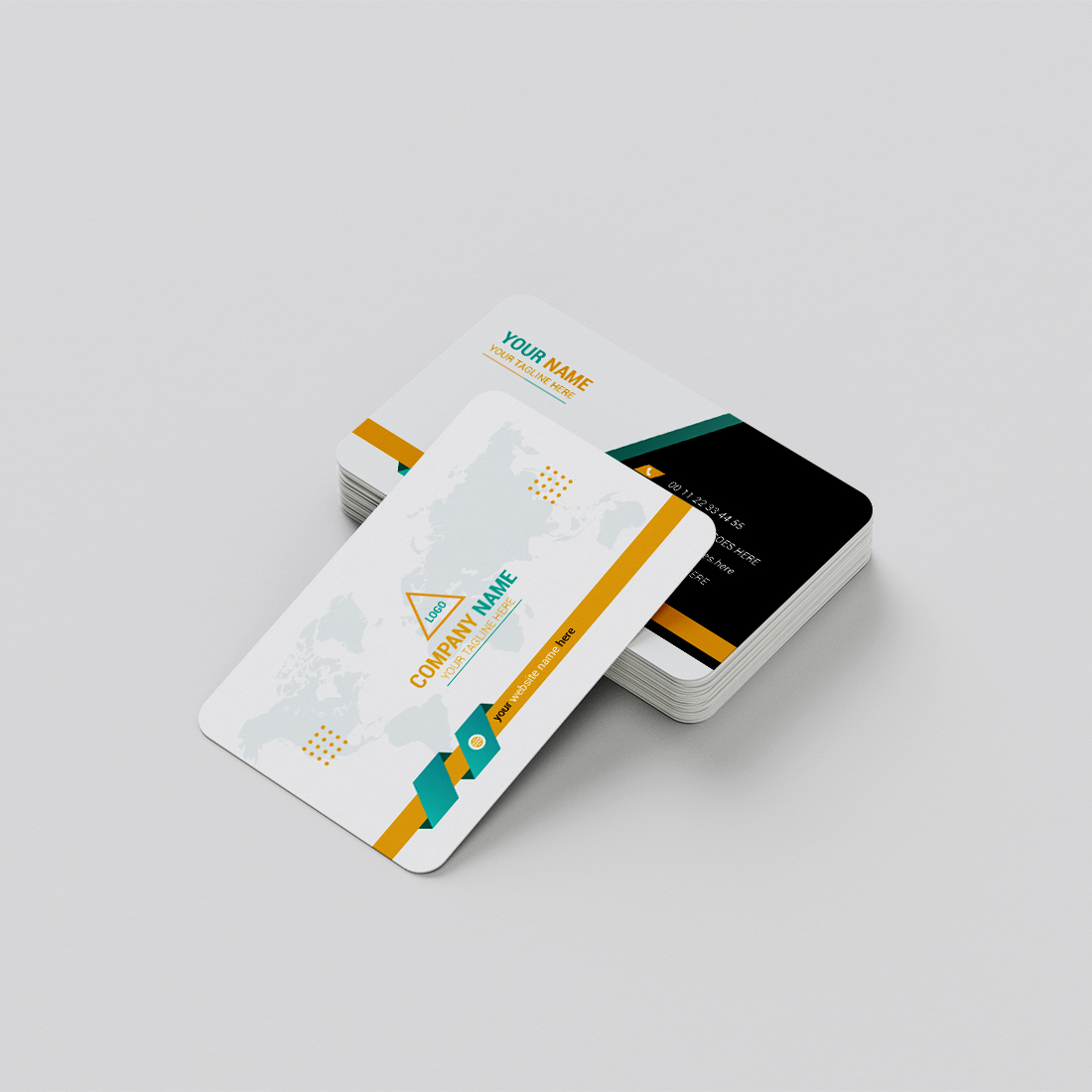 corporate business card template preview image.