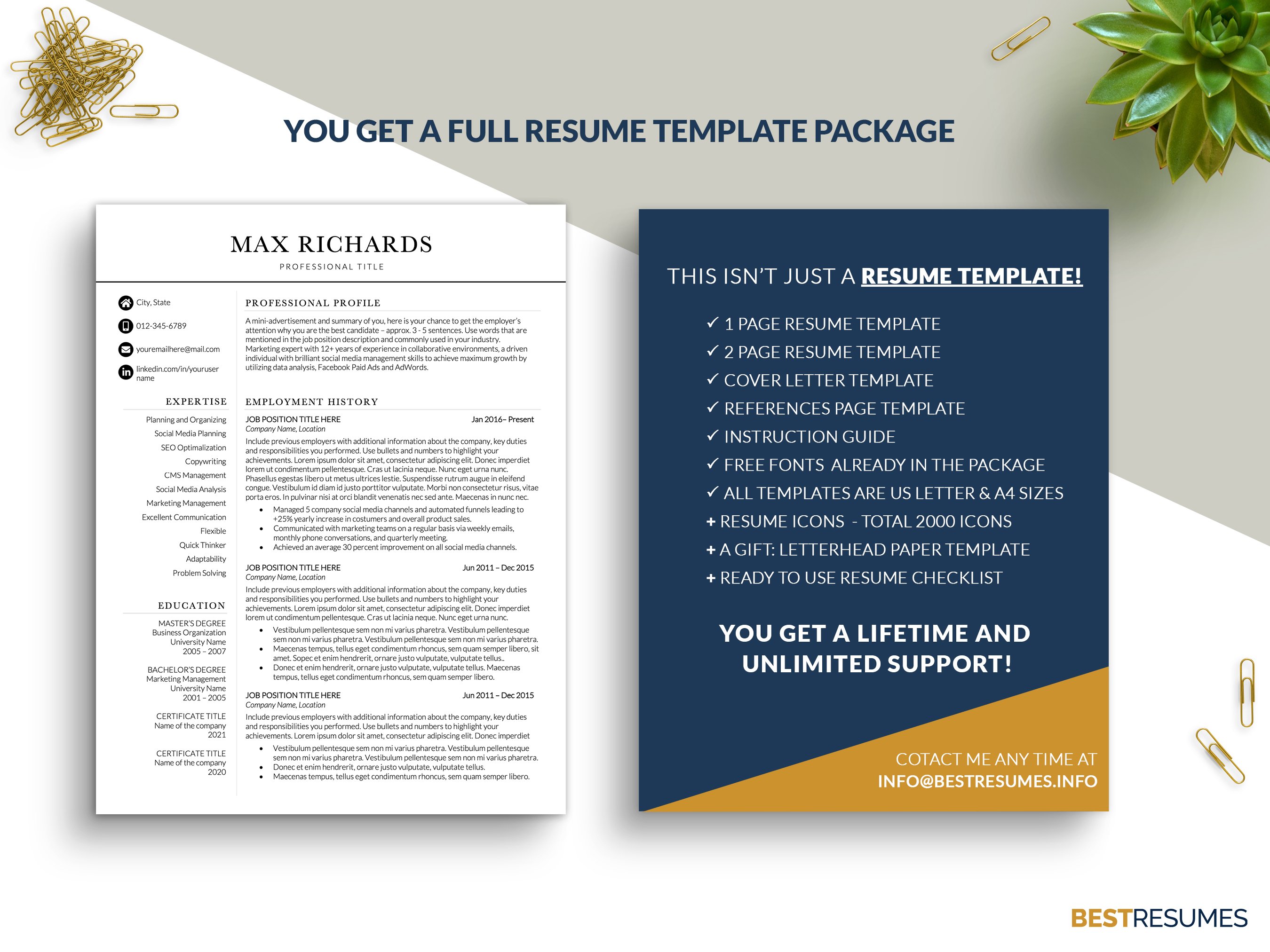 c level resume temaplate cv resume template help max richards 374