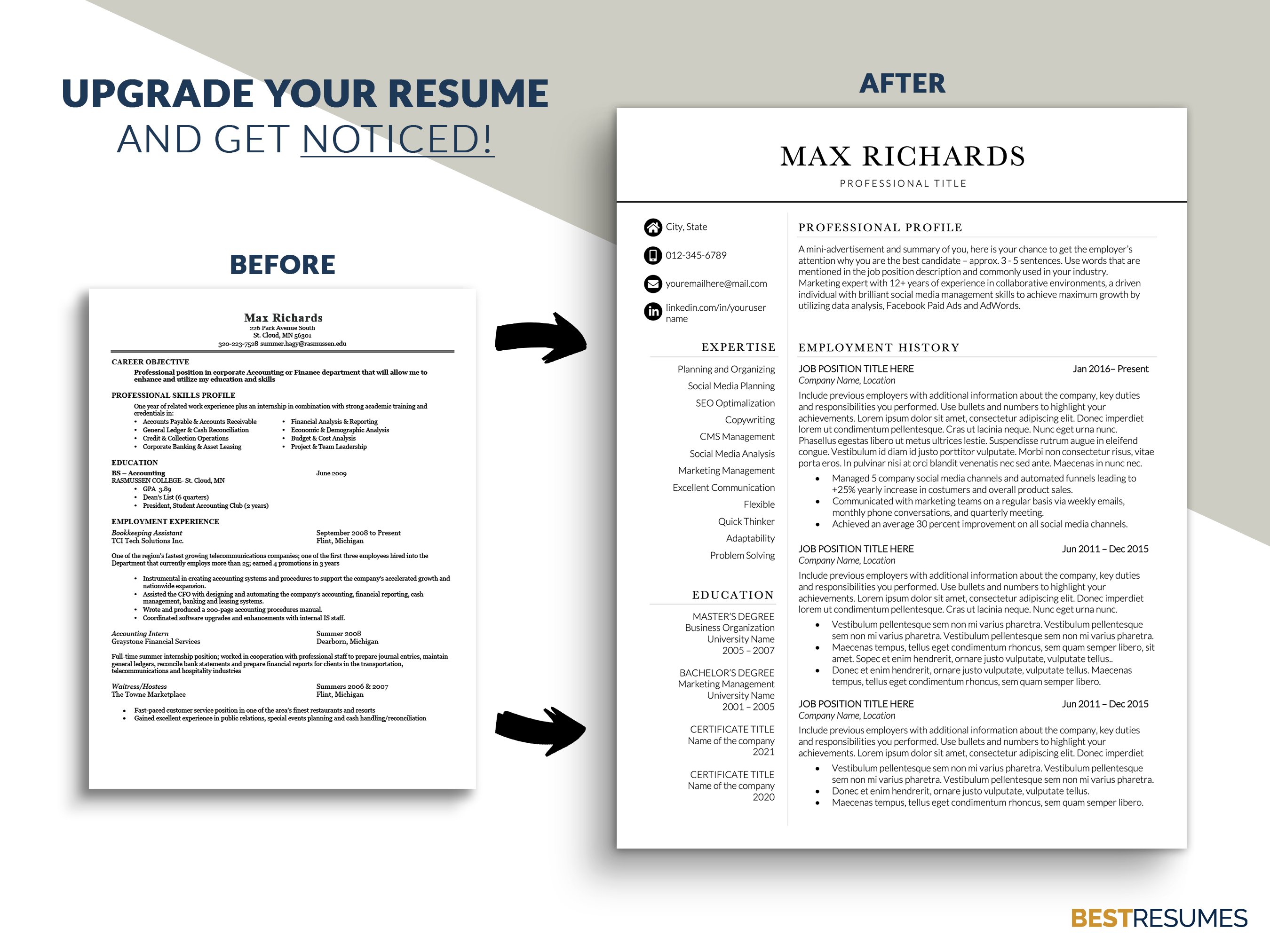 c level resume temaplate upgrade your cv resume template max richards 309