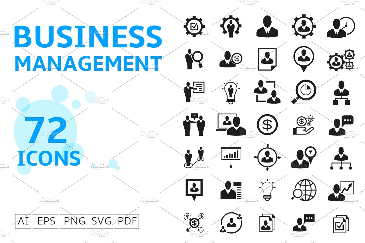 Business Management Icons Set cover image.