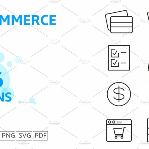 E commerce and Shopping Icons cover image.