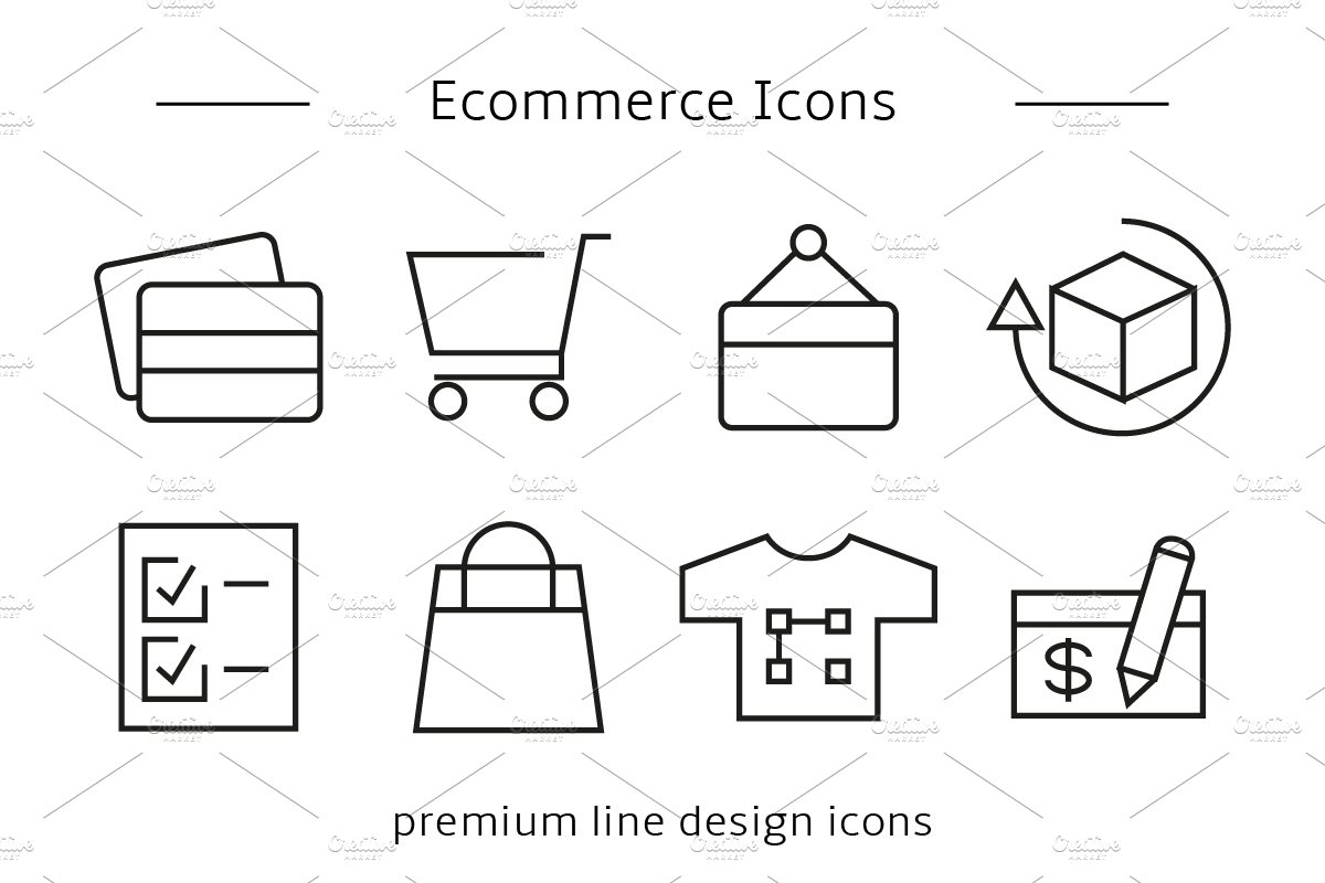 E commerce and Shopping Icons preview image.