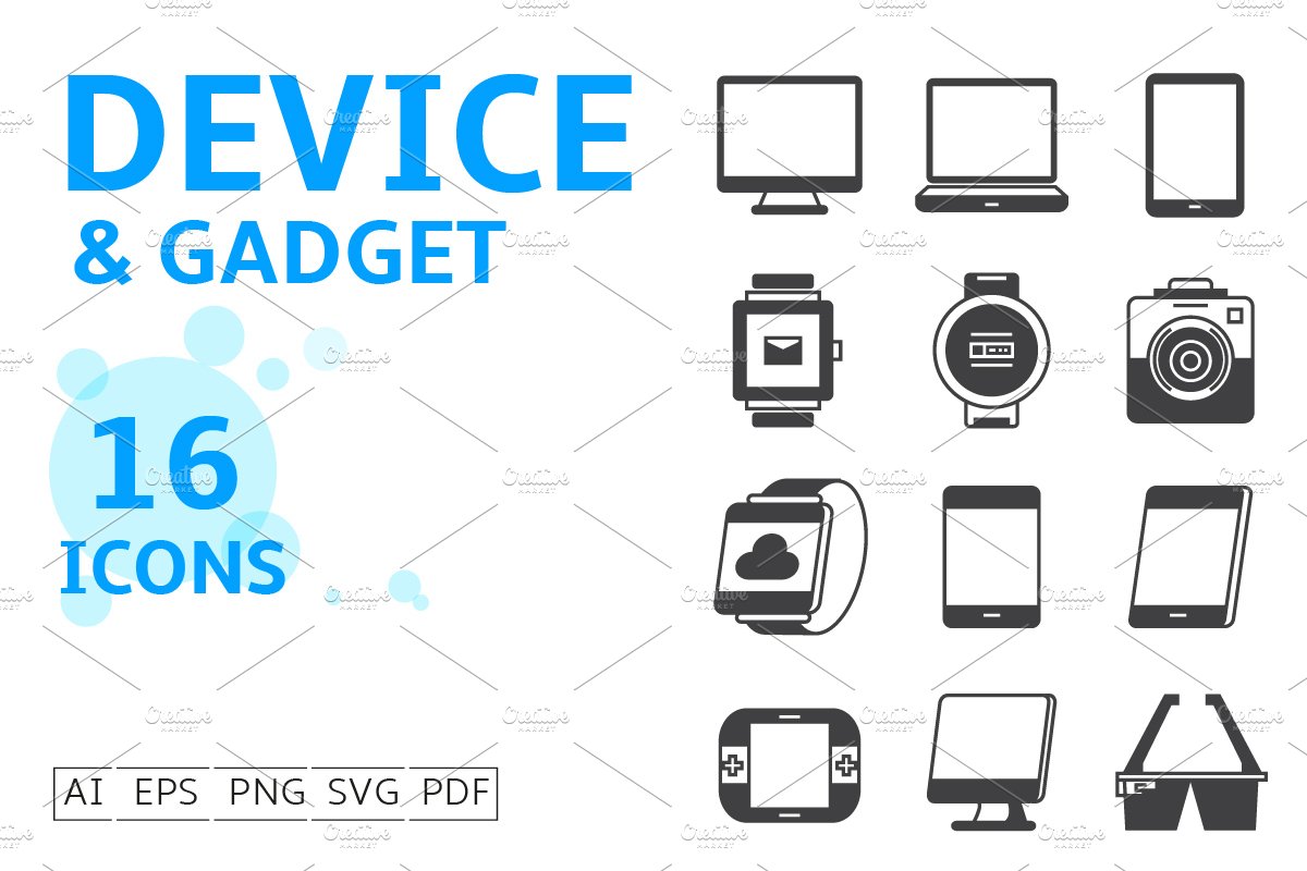 Device and Gadget Icons Set cover image.