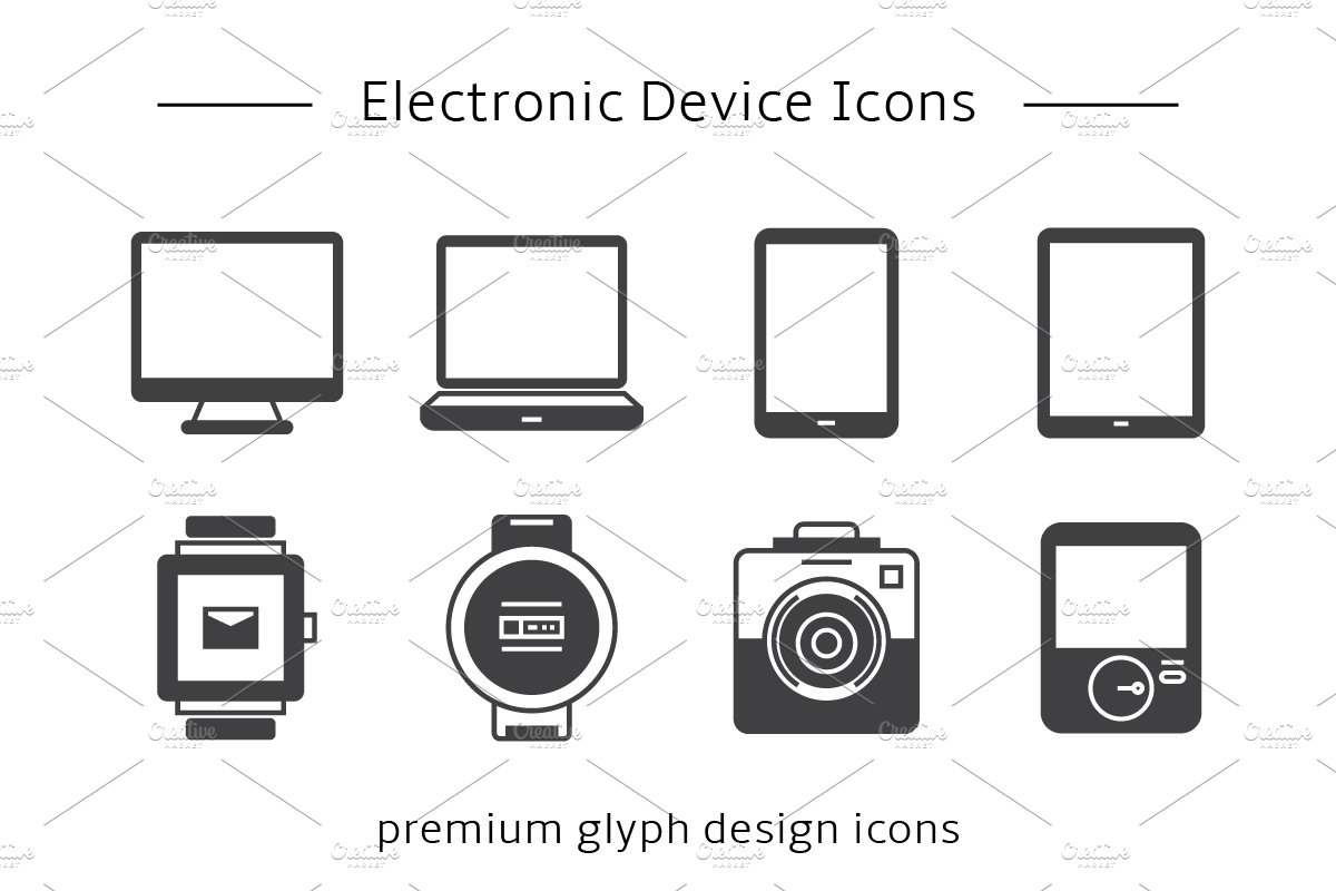 Device and Gadget Icons Set preview image.