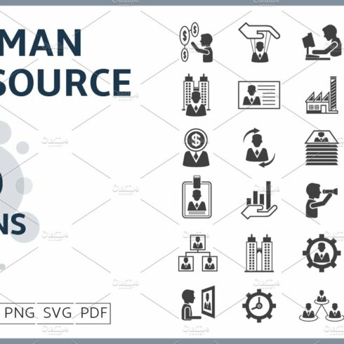 Human Resource Icons Set cover image.