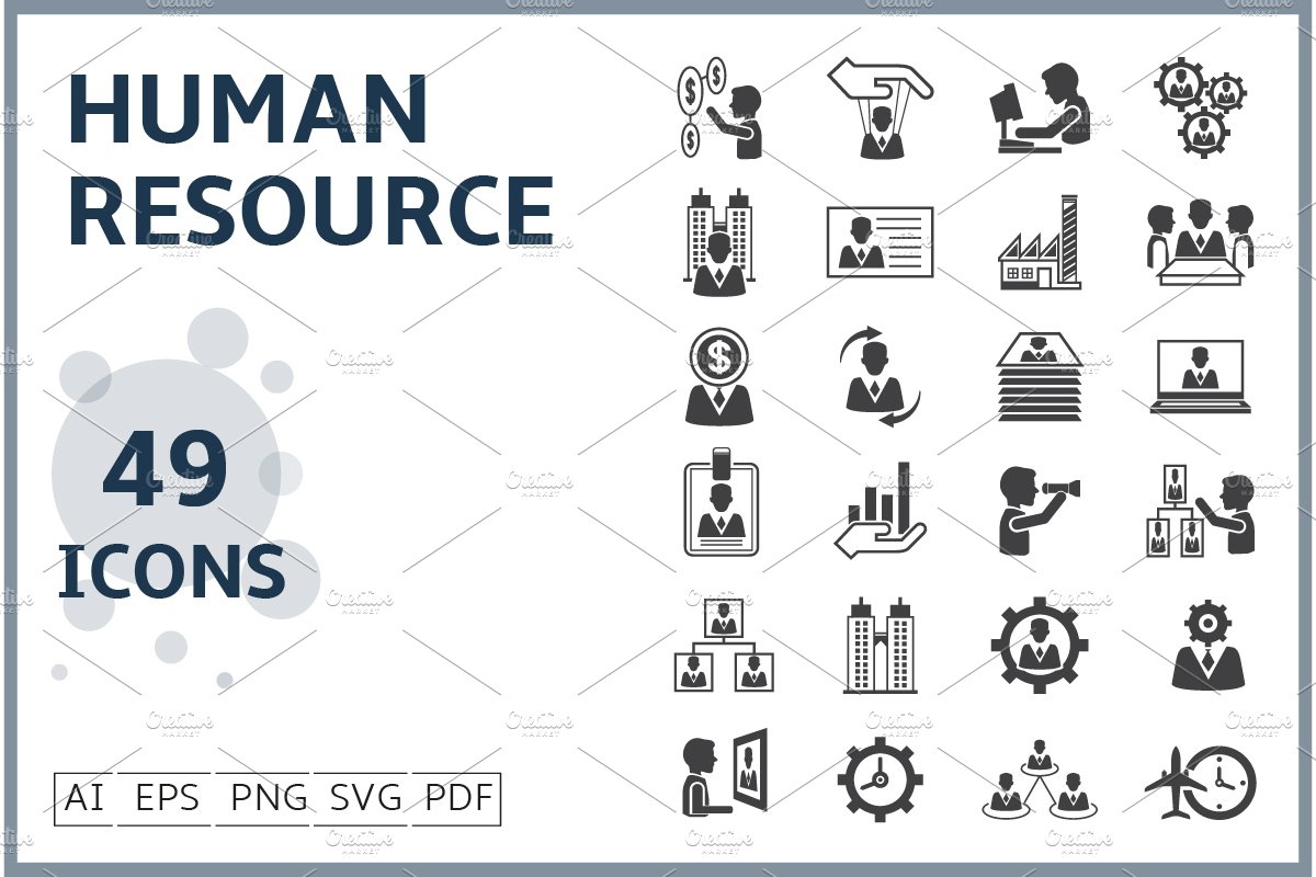 Human Resource Icons Set cover image.