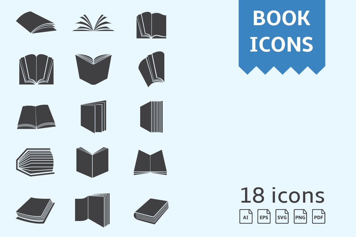 Book Icons Set cover image.