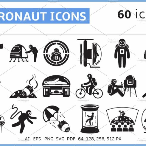 Astronaut Icons and Stick Figures cover image.