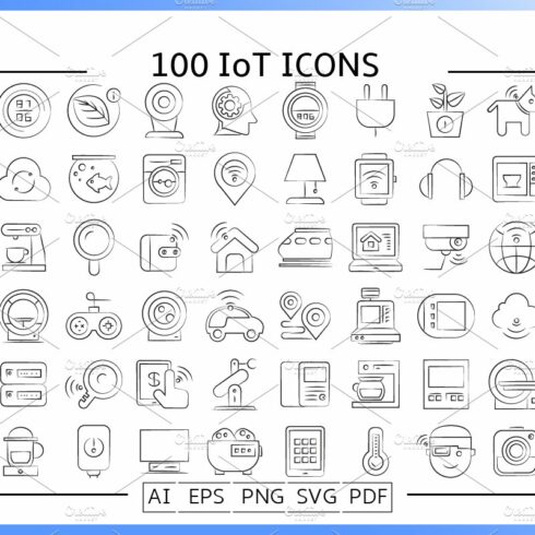 Internet of Things IoT Icons cover image.